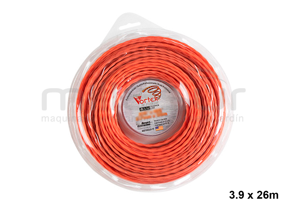 Nylon Vortex alu naranja 3.9 x 26 m (antirruido-copolímero) - Referencia 55-1473