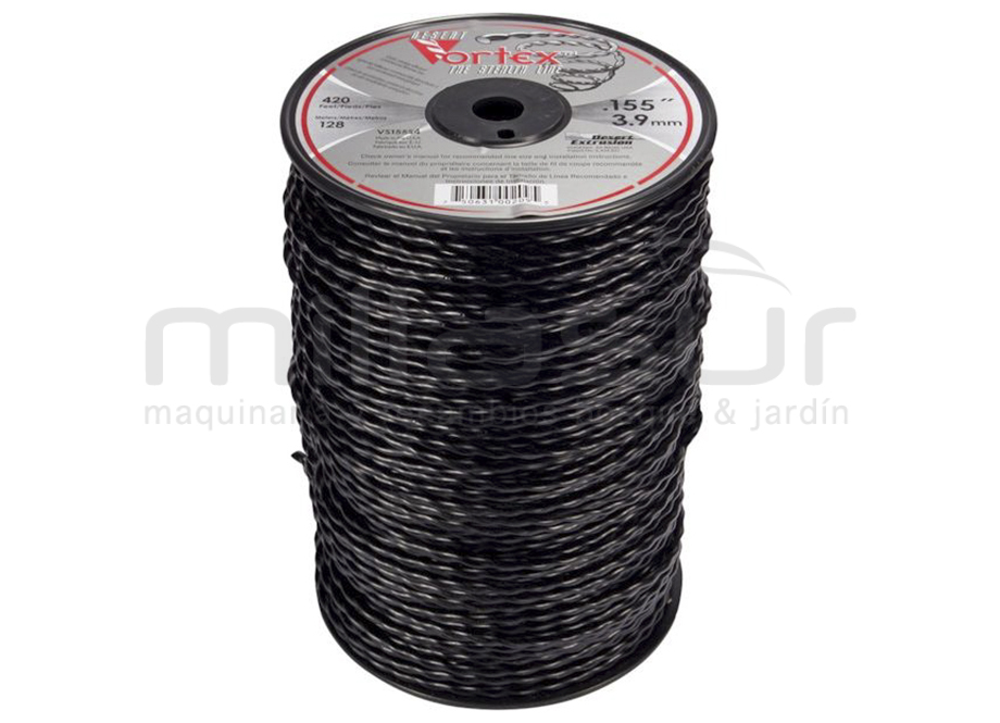 Nylon Vortex bobina 3.90 x 128 m (antirruido-copolímero) - Referencia 55-1462