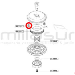 Ojal cabezal PT130 ( 55-764) - Referencia 55-7641