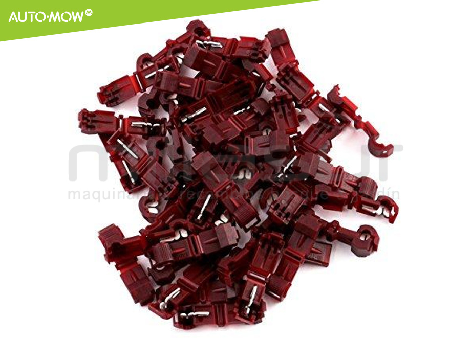 AUTO-MOW 99-5609 Pack DE 100 Conectores Rojos Cable Perimetral A Base Robot Cortacesped - Reymotor