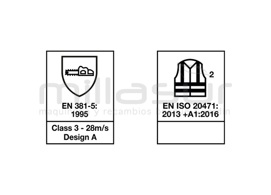 99-6423 Pantalon Anticorte Clase 3 Alta Visibilidad (2) Amarillo - Talla L - Imagen 2