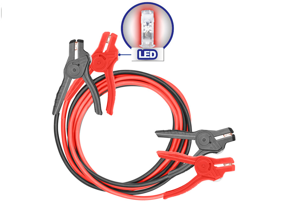 EMTOP EBCEL0601 Pinzas Bateria 600AMP Con Indicador Led - 3M - - Reymotor