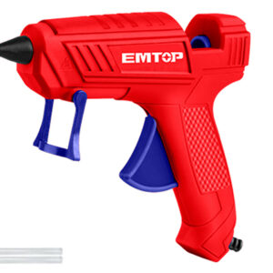 EMTOP EGGU1401 Pistola Electrica Silicona 100W (Incluye 2 Barras Pegamento 11.2mm) - Reymotor