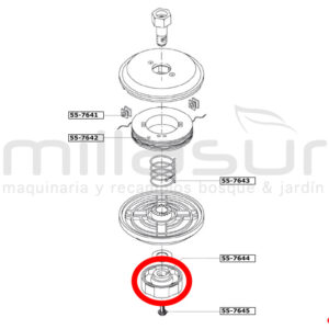 Pomo inferior de aluminio cabezal PT130 ( 55-764) - Referencia 55-7644