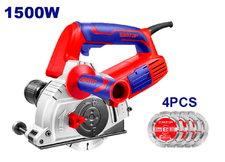 EMTOP EMCR15001 Ranuradora DE Pared - Rozador - Perforadora 1500W - 125MM M14 - Reymotor