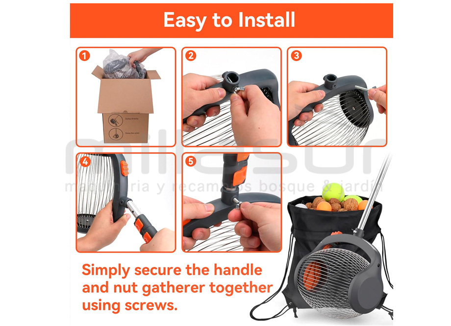 99-5396 Recogedor Manual Para Frutos EN Suelo - Telescópico 60-135 cm - Imagen 4