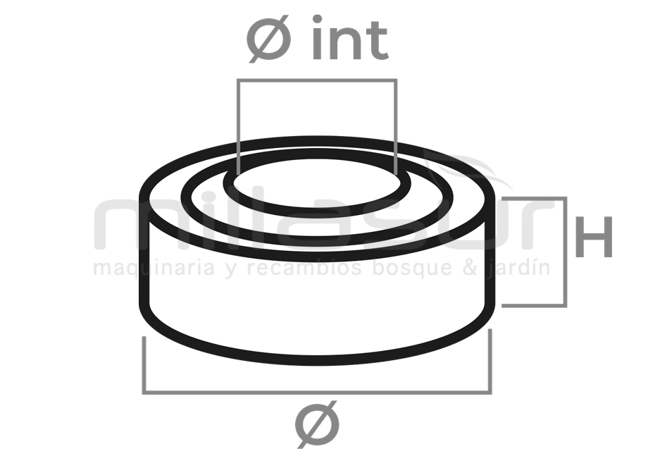 99-5512 Rodamiento 6202-2RS ( 15 x 35 x 11 mm. ) D43C D43B D243 D521M MG45-18A MG4600 Cigüeñal - Imagen 4