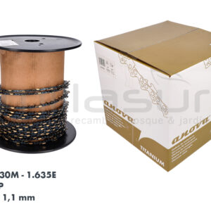 Rollo de cadena ANOVA Titanium 100" 3/8" BP .043" (1