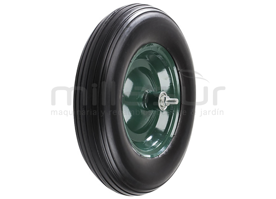55-5323 Rueda Carretilla Con Llanta 4.80/4.00-8 - Rodamiento 2.50x8 - Antipinchazos - Reymotor