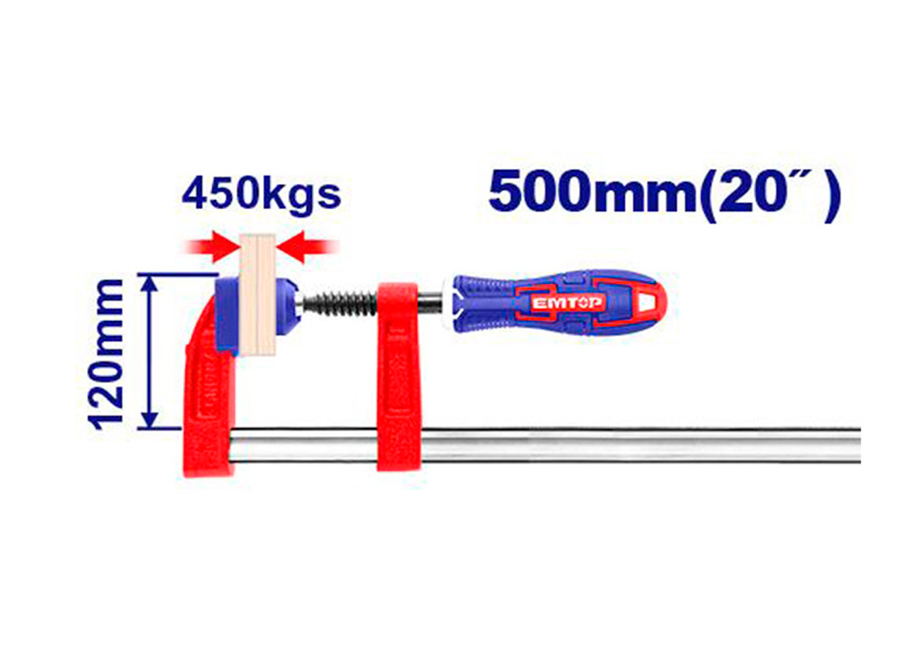 EMTOP ECLPF12301 Sargento DE Apriete 120x500 mm 450 Kgs - Reymotor