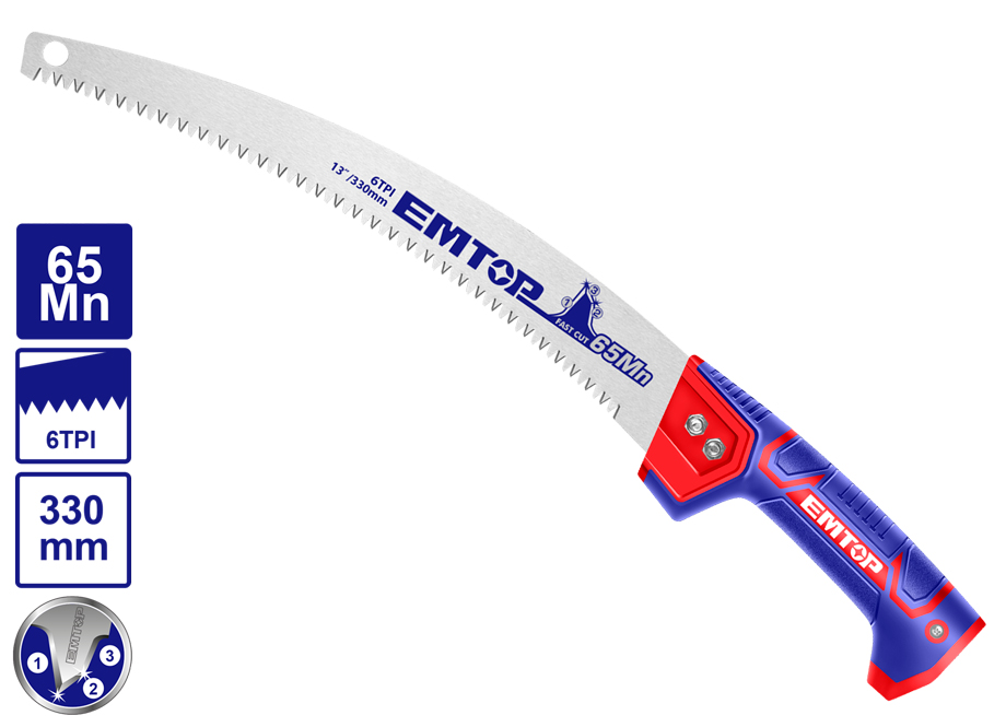 EMTOP EHASP3301 Serrucho Poda 13" 330mm (Triple Dentado) - Reymotor