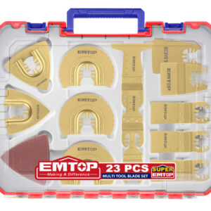 EMTOP EMTB2301 Set Cuchillas Y Lijas Para Multiherramienta (23 Pcs) - Reymotor