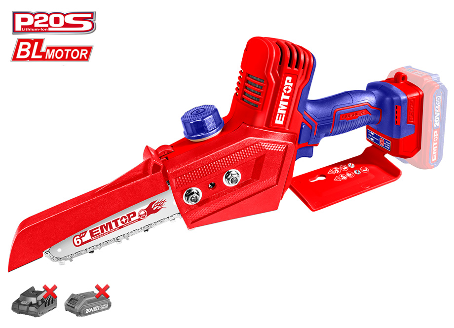 EMTOP ELGA2068 Sierra 6" Bateria 20V Brushless - P20S (Bateria Y Cargador NO Incluidos) - Reymotor