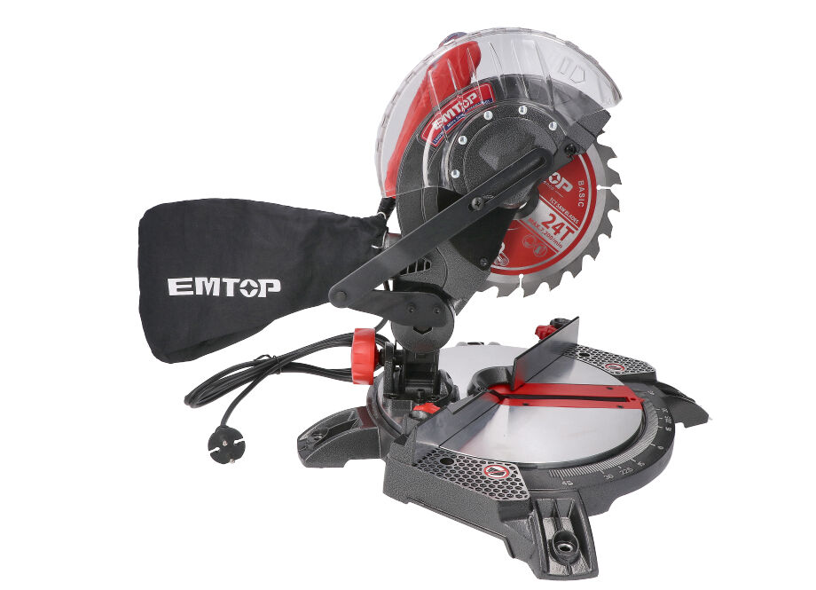 EMTOP EMSW14001 Sierra Ingletadora 1400W (Incluye Disco 210MM 25.4MM) - Imagen 4