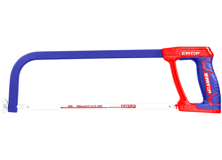 EMTOP EHFE3002 Sierra Metal 300mm - 12" - Mango Acolchado (Incluye 1 Hoja Sierra 65Mn) - Reymotor