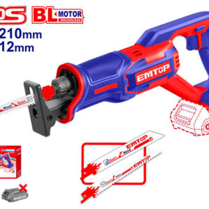 EMTOP ELRS202108 Sierra Sable Batería 20V - P20S - (1 Sierra Madera + 1 Metal - NO Incluye Batería NI Cargador) - Reymotor
