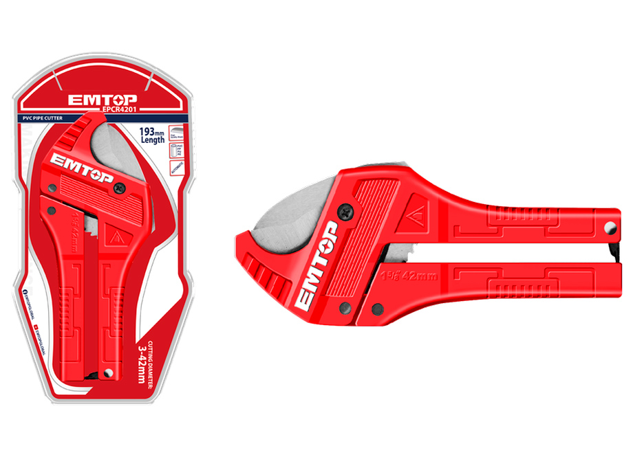 EMTOP EPCR4201 Tenaza Cortatubos Pvc 3-42mm 193mm Aluminio - Reymotor
