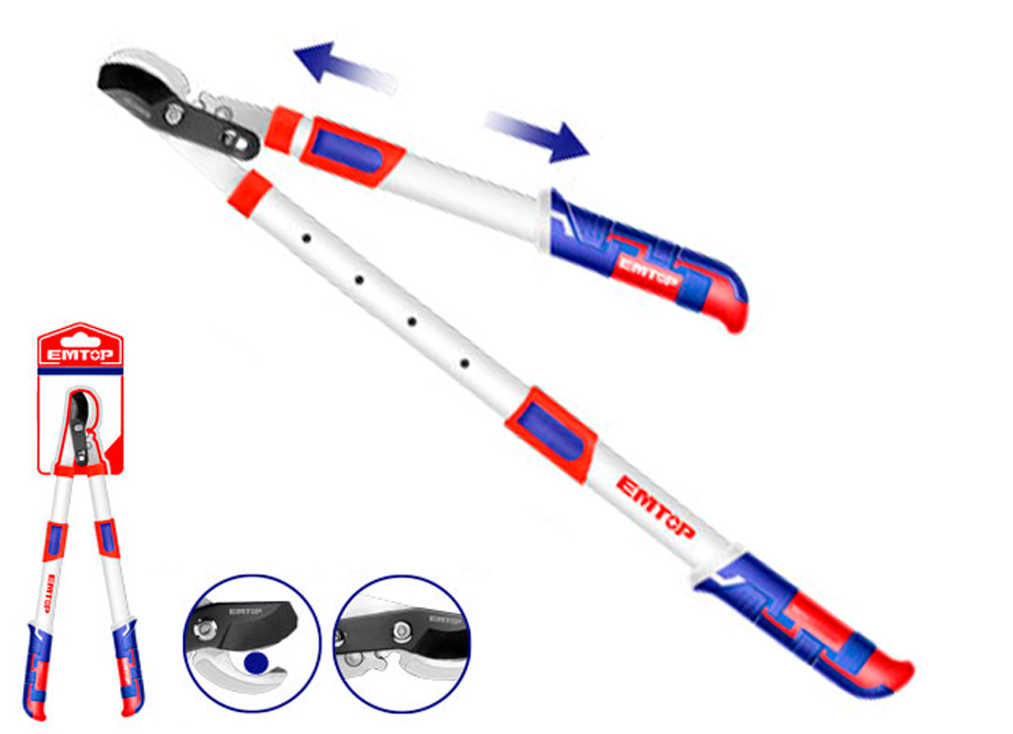 EMTOP EPSR527416 Tijera By-pass Mangos Extensibles 655-890mm (Diametro Corte 40mm) - Reymotor