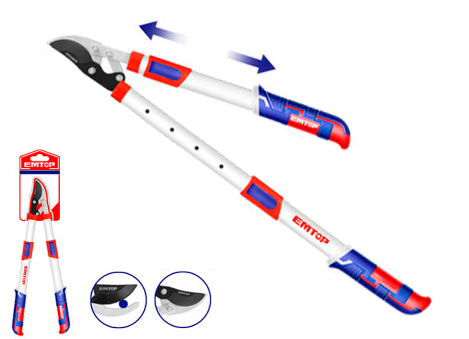 EMTOP EPSR527406 Tijera By-pass Mangos Extensibles 670-880mm (Diametro Corte 25mm) - Reymotor