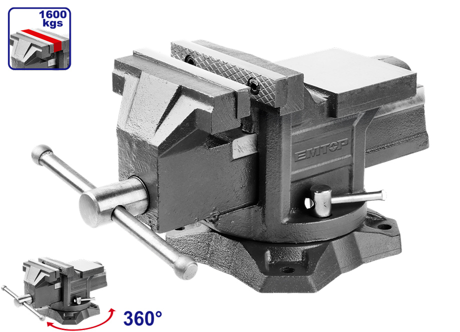 EMTOP EBVE0601 Tornillo DE Banco Con Base Giratoria 6" - 11.2KG - Reymotor