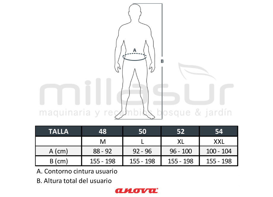 99-6243 Zahon Anticorte Clase 2 Talla Xxl - Imagen 2