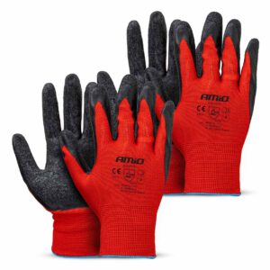 Guantes de seguridad recubiertos de látex PE, 4 unidades, talla 9 (2 pares), 2121X 04636 AMIO - imagen principal