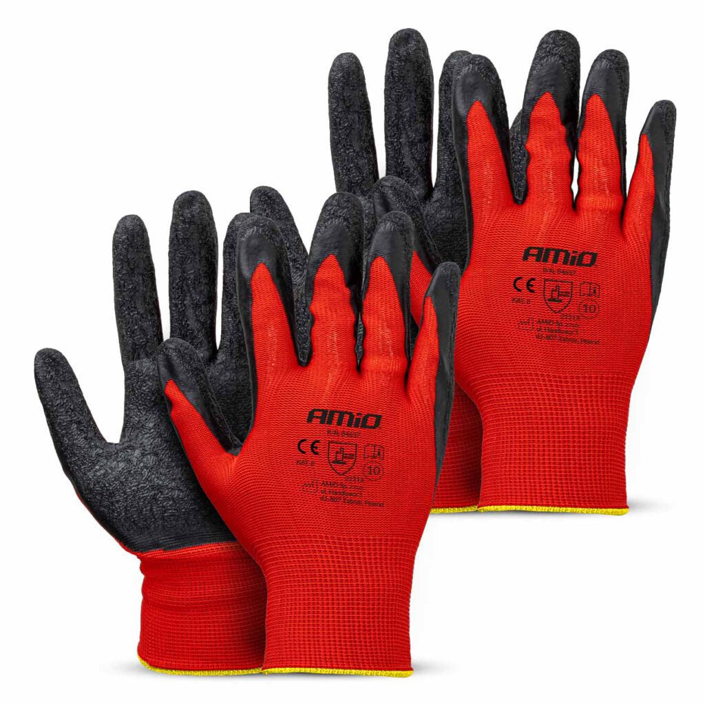 Guantes de seguridad recubiertos de látex PE, 4 unidades, talla 10 (2 pares), 2121X 04637 AMIO - imagen principal