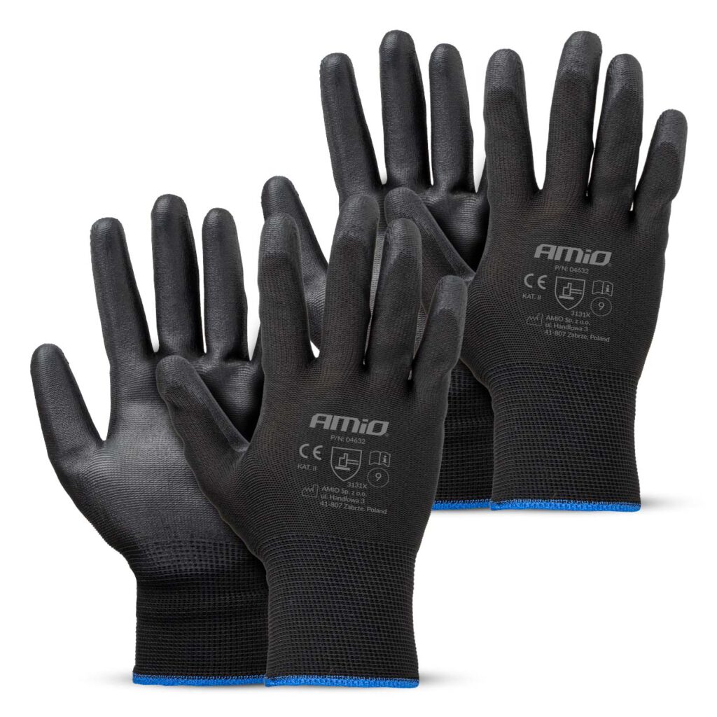 Guantes de seguridad de PU, 4 unidades, talla 9 (2 pares), 3131X 04632 AMIO - imagen principal