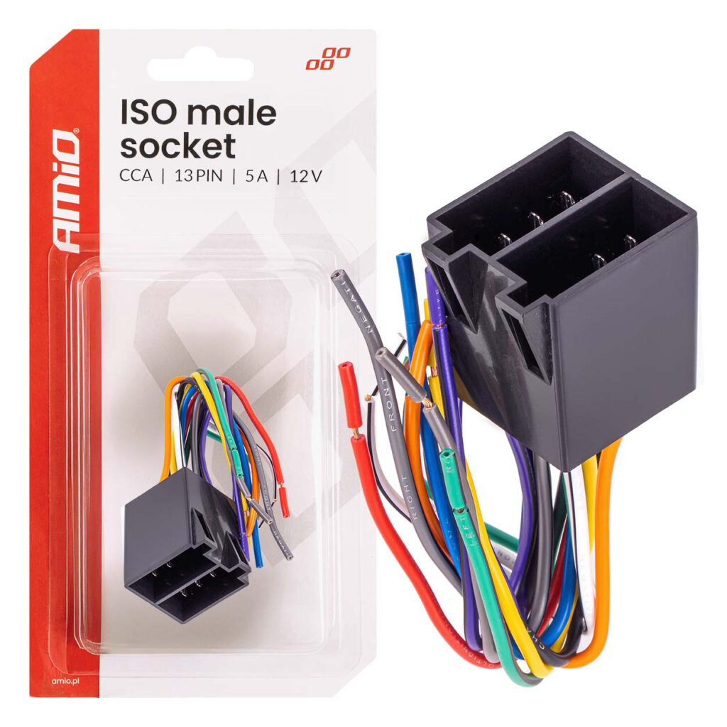 Conector ISO macho integrado CCA 13PIN 5A 12V 04445 AMIO - imagen principal