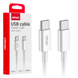 Cable USB-C a USB-C 60W 100cm FullLINK 03896 AMIO - imagen principal