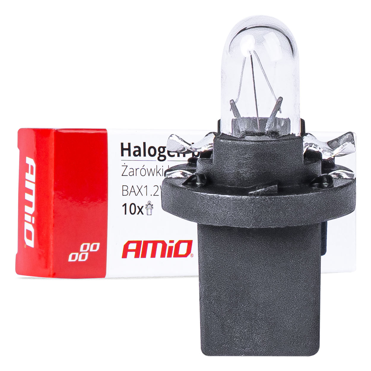 Bombillas halógenas T5 B8.5D 12V 8.5W BAX1.2W blanco 10 unid. AMIO - imagen principal