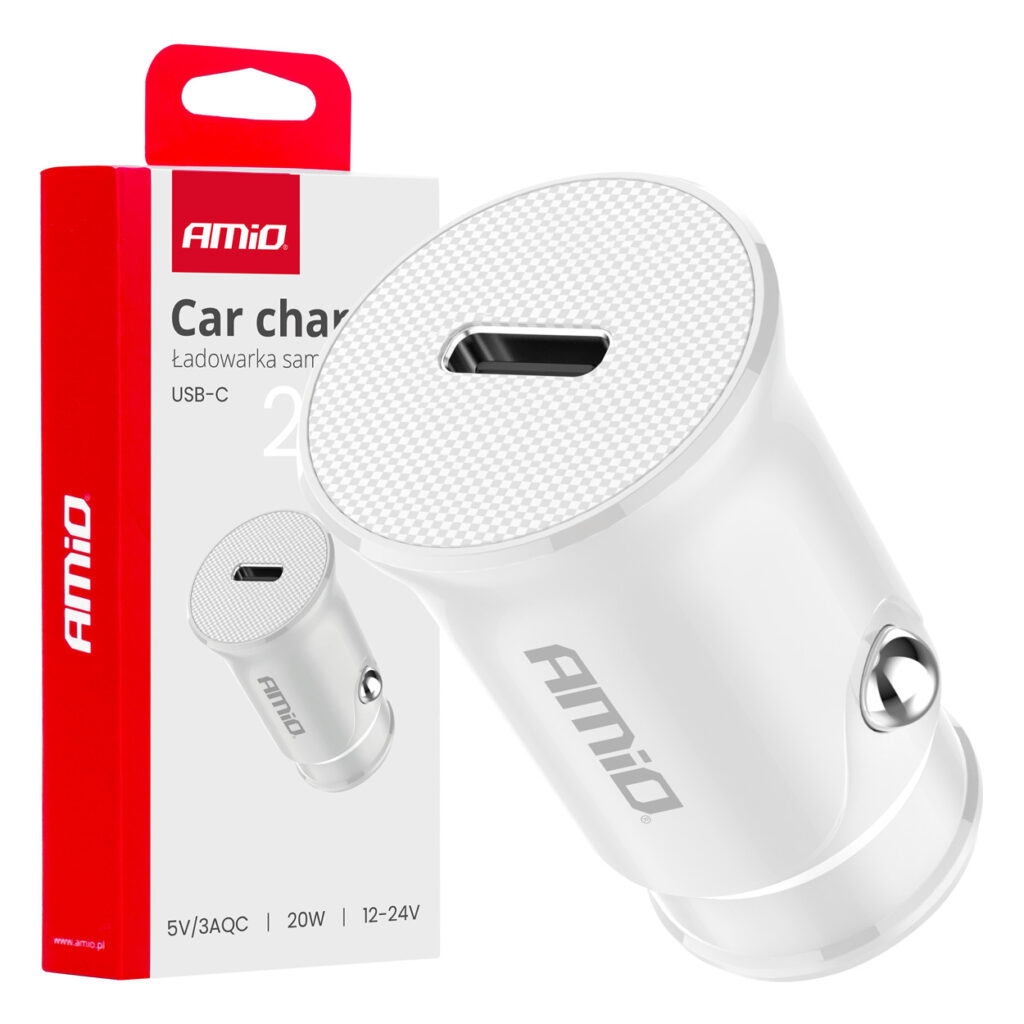 Cargador de coche USB-C 20W 12/24V 03876 AMIO - imagen principal