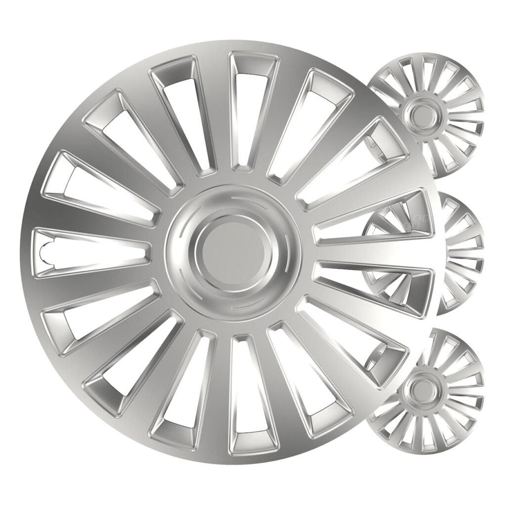 Juego de 4 tapacubos para coche Luxury plata 15" VERSACO - imagen principal