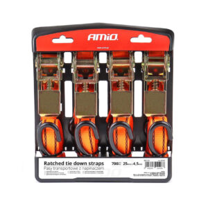 Juego cintas de amarre con tensor 700kg 25mm 4,5m 4 unid. BELT-03 AMIO - imagen principal