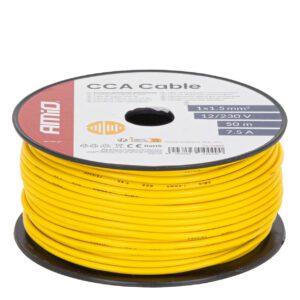 Cable de altavoz unipolar CCA 1x1,5 mm2 50 m 7,5 A 12/230 V 04449 AMIO - imagen principal