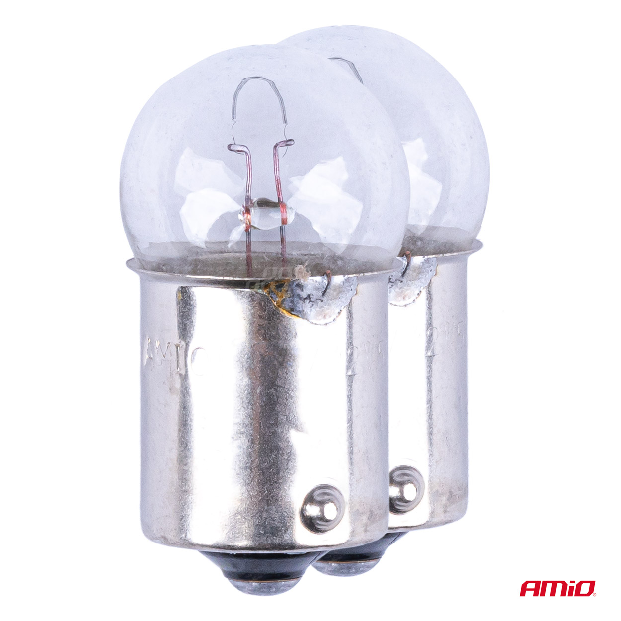 Bombillas halógenas R10W BA15s 12V 2 unid. blíster AMIO - detalle 2