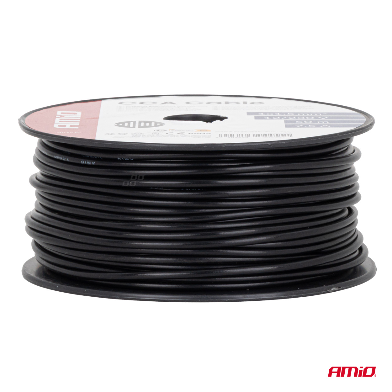 Cable de altavoz unipolar CCA 1x1,5 mm2 50 m 7,5 A 12/230 V 04455 AMIO - detalle 2