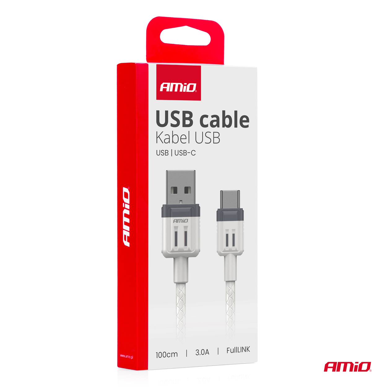 Cable USB a USB-C 3A 100cm FullLINK 03905 AMIO - detalle 3