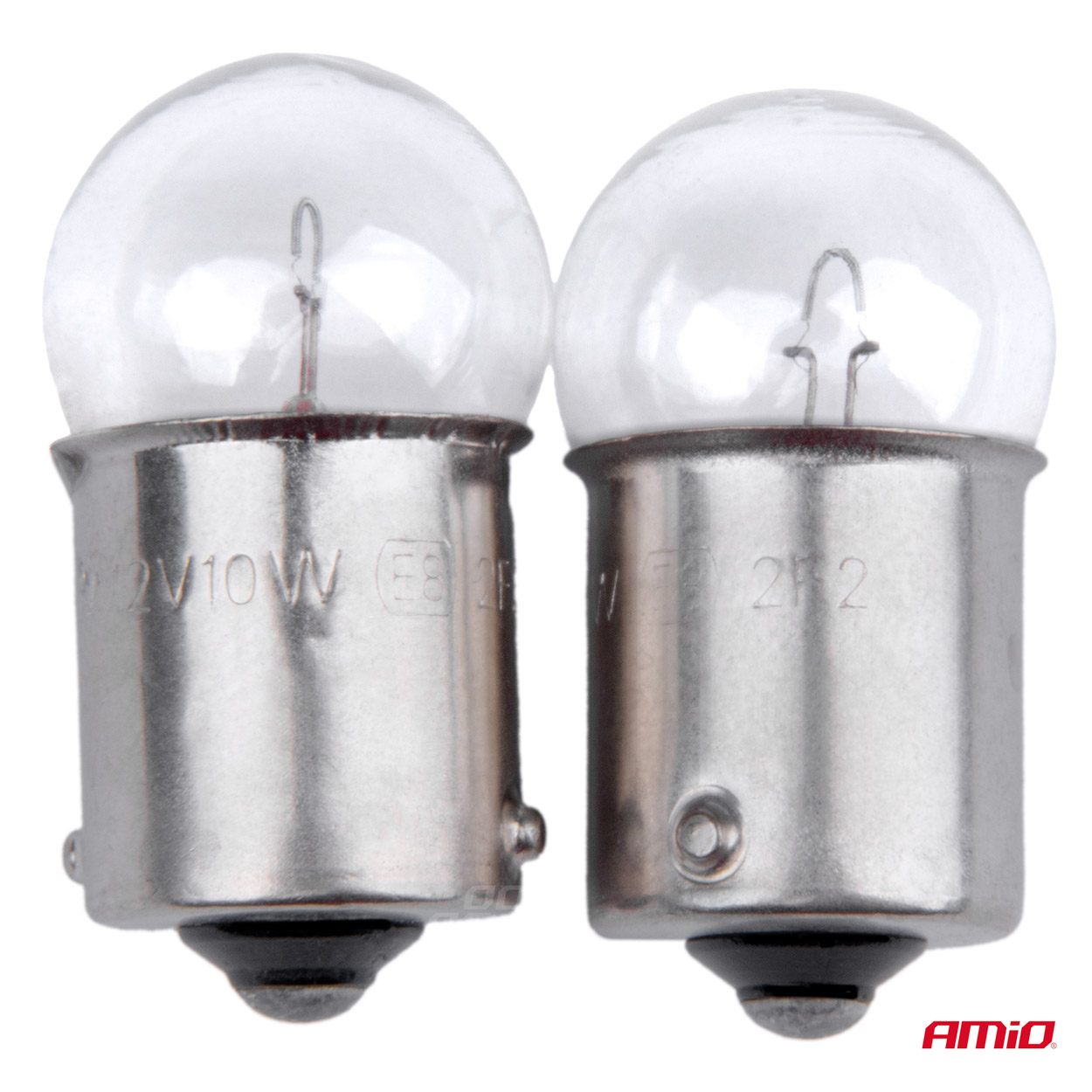 Bombillas halógenas R10W BA15s 12V 2 unid. blíster AMIO - detalle 3