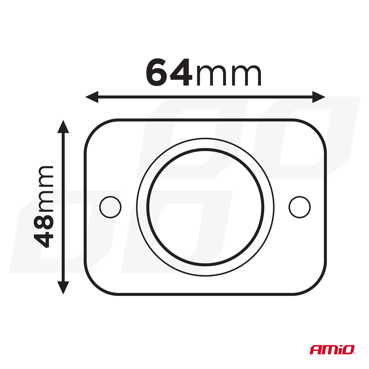 Cargador de teléfono impermeable de forma cuadrada con retroiluminación LED ROJA 2xUSB 12/24V 04230 AMIO - detalle 4