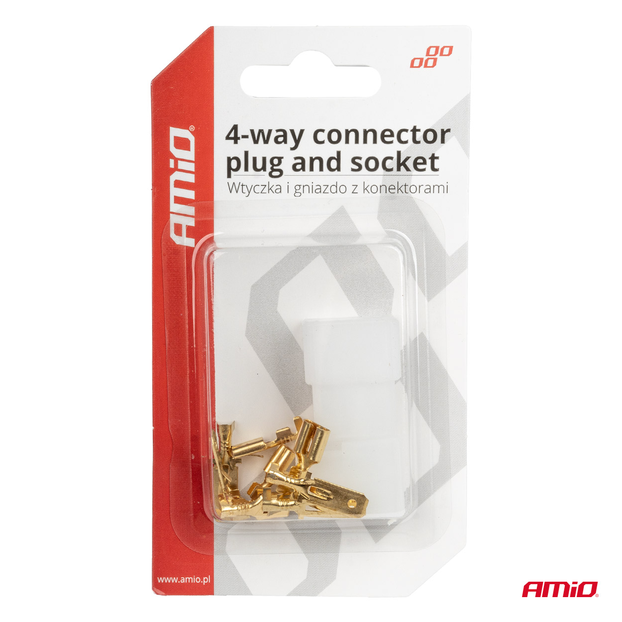 Conector con terminales macho/hembra 03514 AMIO - detalle 4