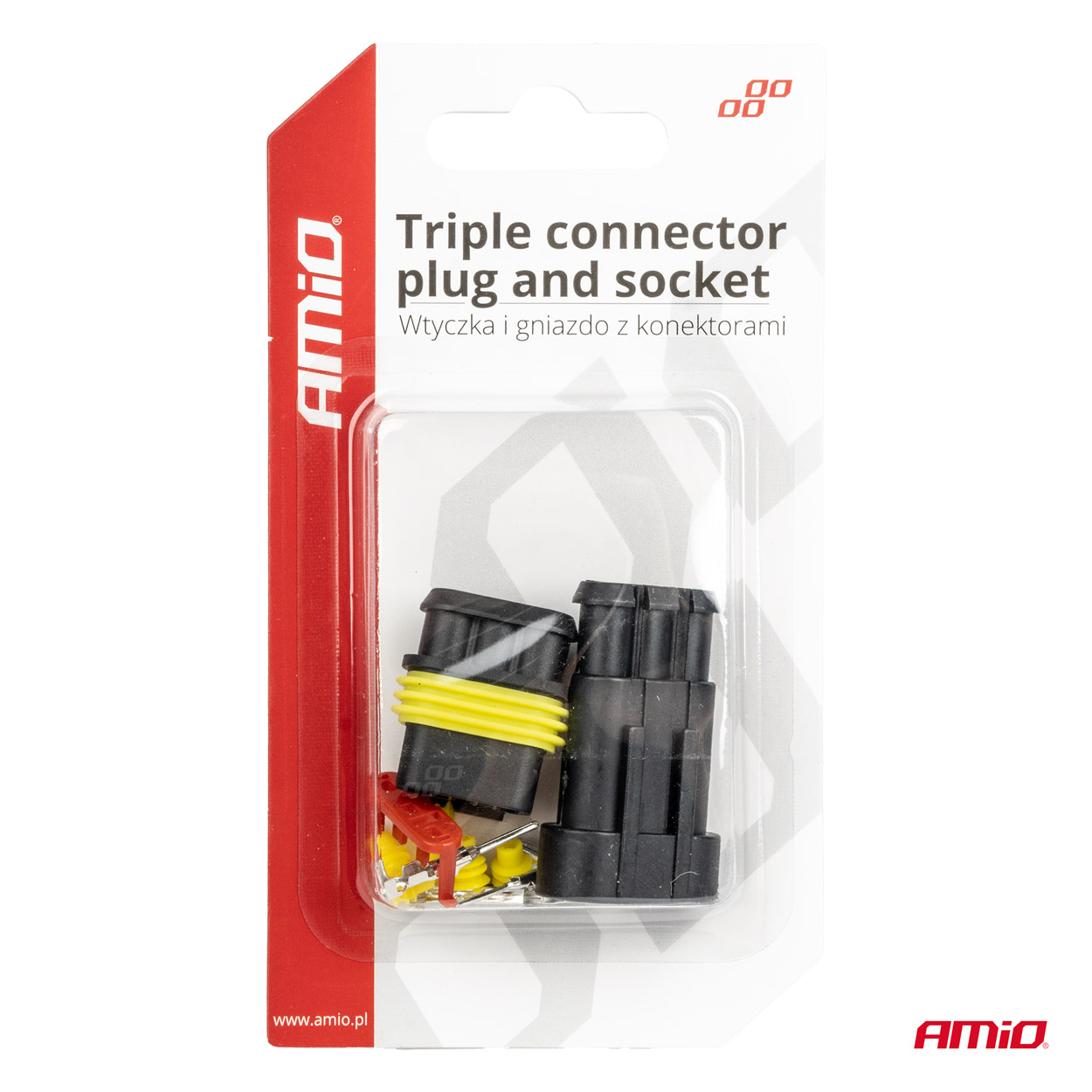 Conector con terminales macho/hembra 03519 AMIO - detalle 4