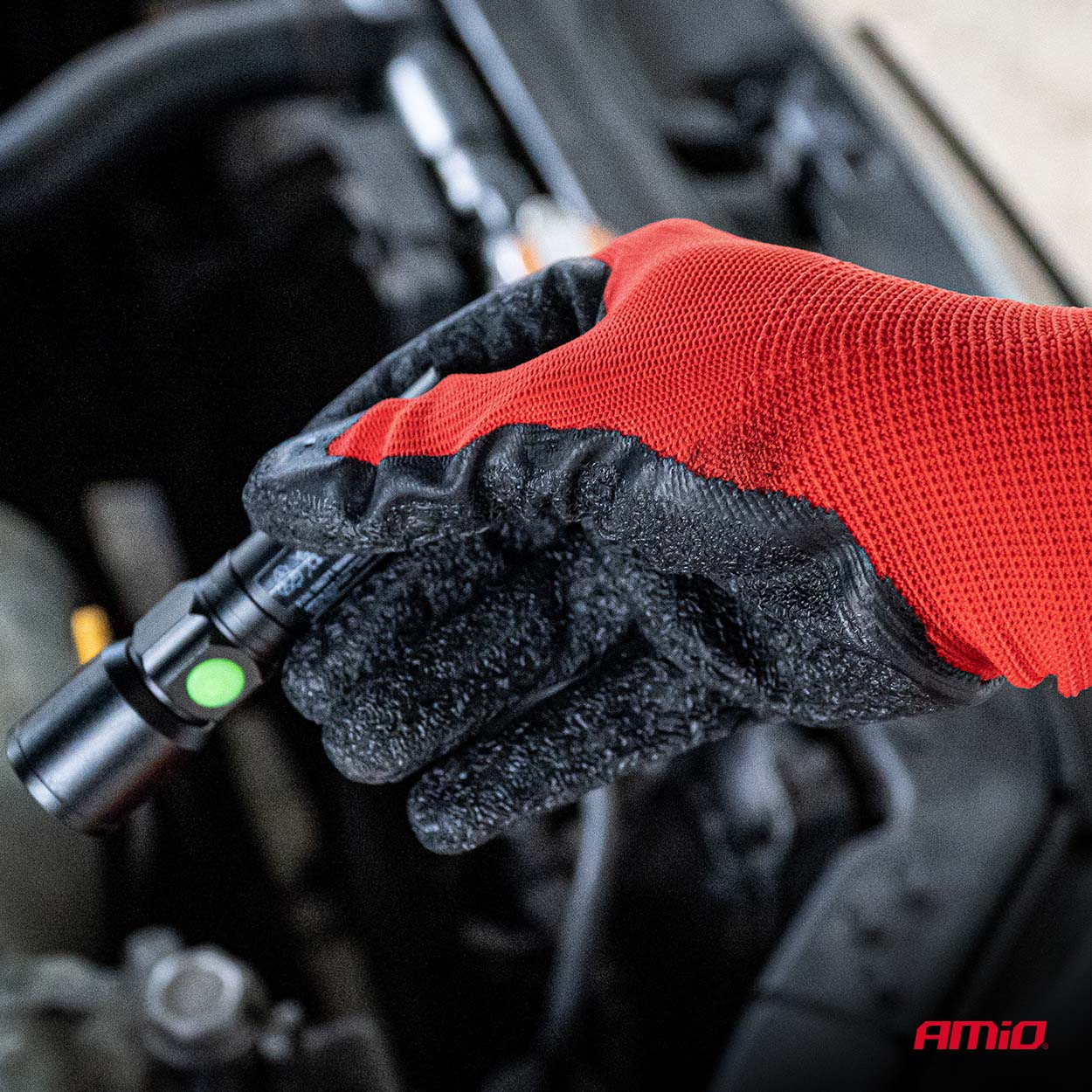 Guantes de seguridad recubiertos de látex PE, 4 unidades, talla 10 (2 pares), 2121X 04637 AMIO - detalle 4