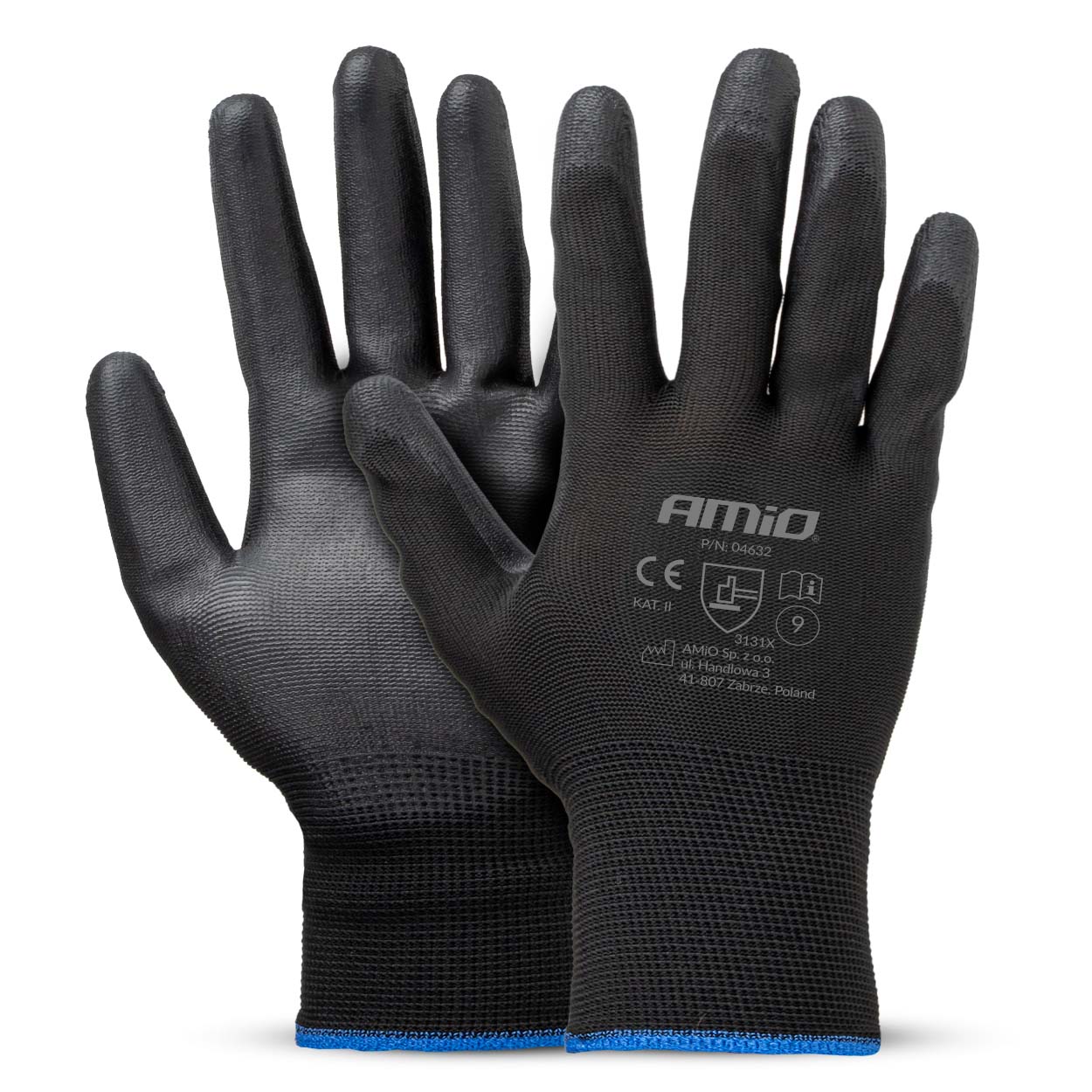 Guantes de seguridad de PU, 4 unidades, talla 9 (2 pares), 3131X 04632 AMIO - detalle 4
