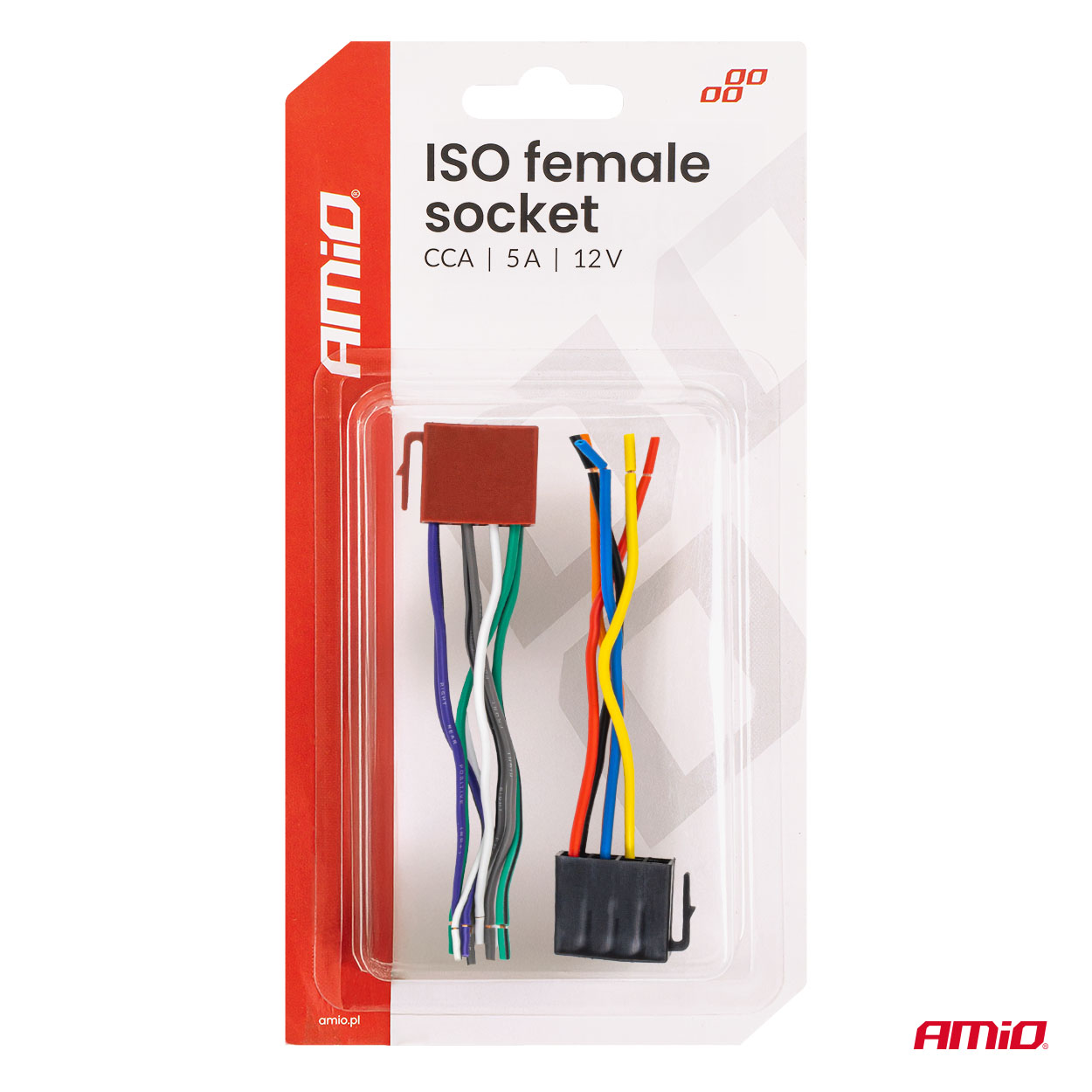 Conector ISO hembra ISO CCA 5A 12V 04444 AMIO - detalle 5