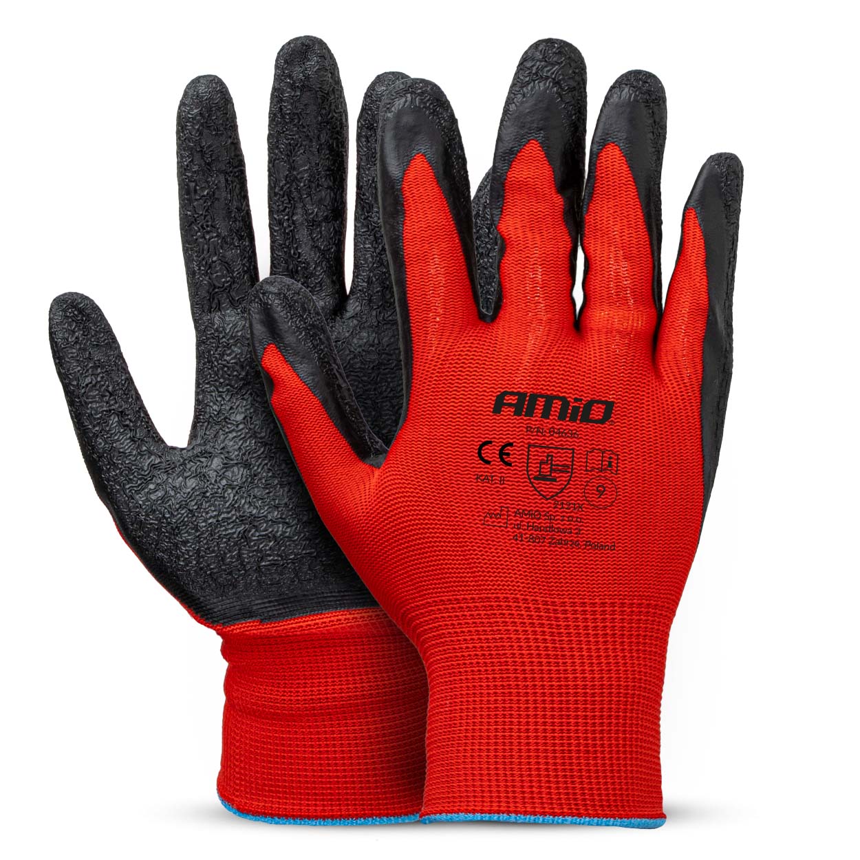 Guantes de seguridad recubiertos de látex PE, 4 unidades, talla 9 (2 pares), 2121X 04636 AMIO - detalle 6