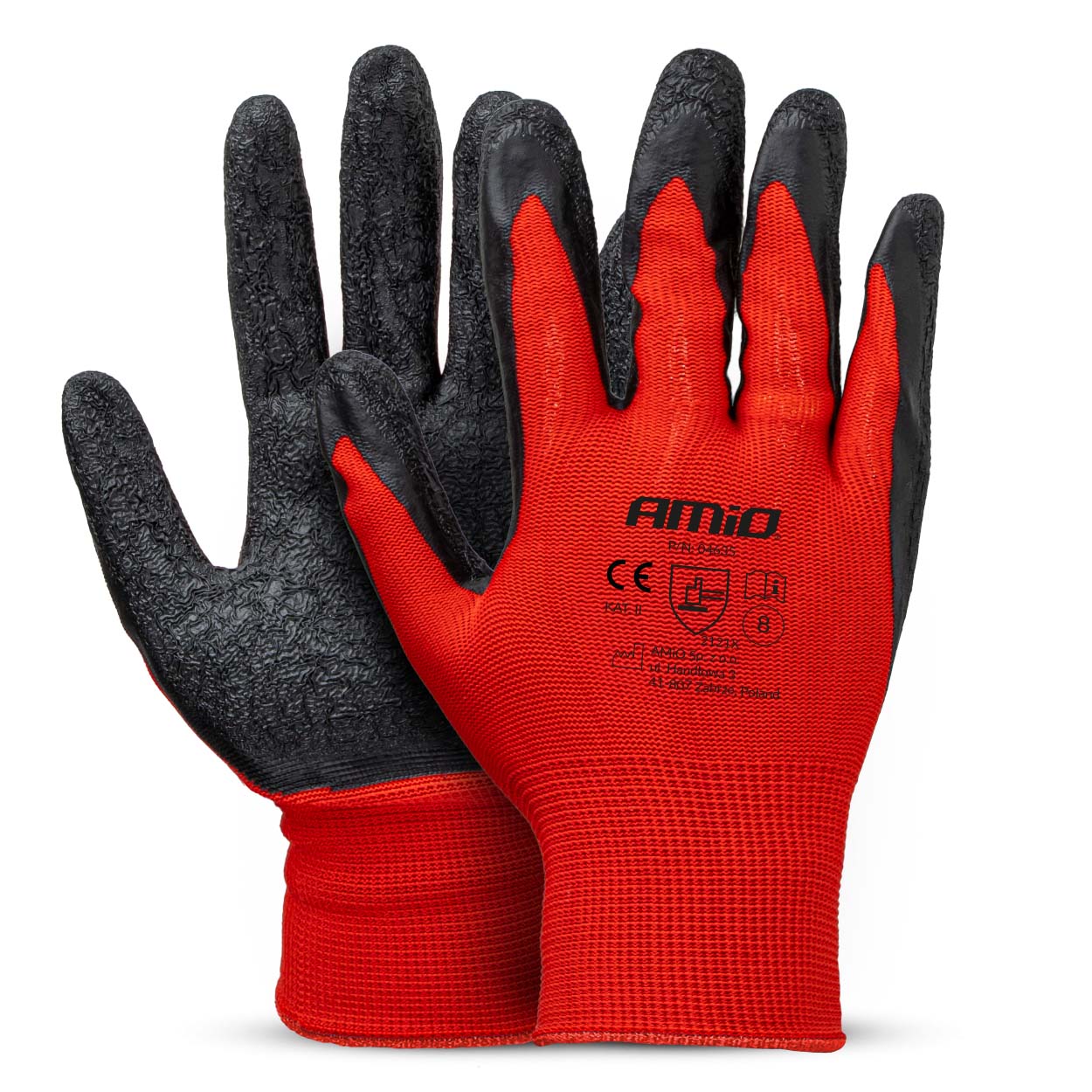 Guantes de seguridad recubiertos de látex PE, 4 unidades, talla 8 (2 pares), 2121X 04635 AMIO - detalle 6