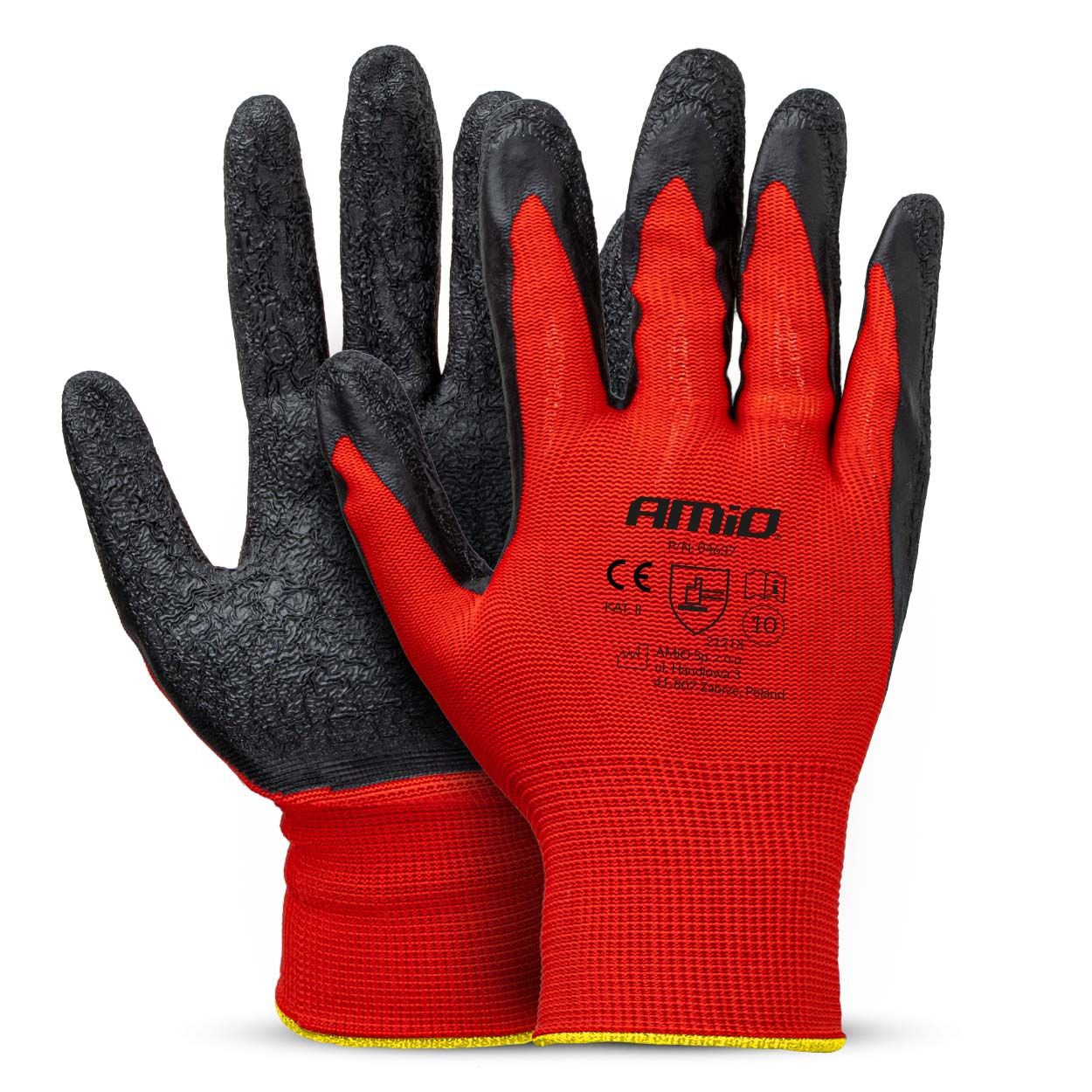 Guantes de seguridad recubiertos de látex PE, 4 unidades, talla 10 (2 pares), 2121X 04637 AMIO - detalle 6