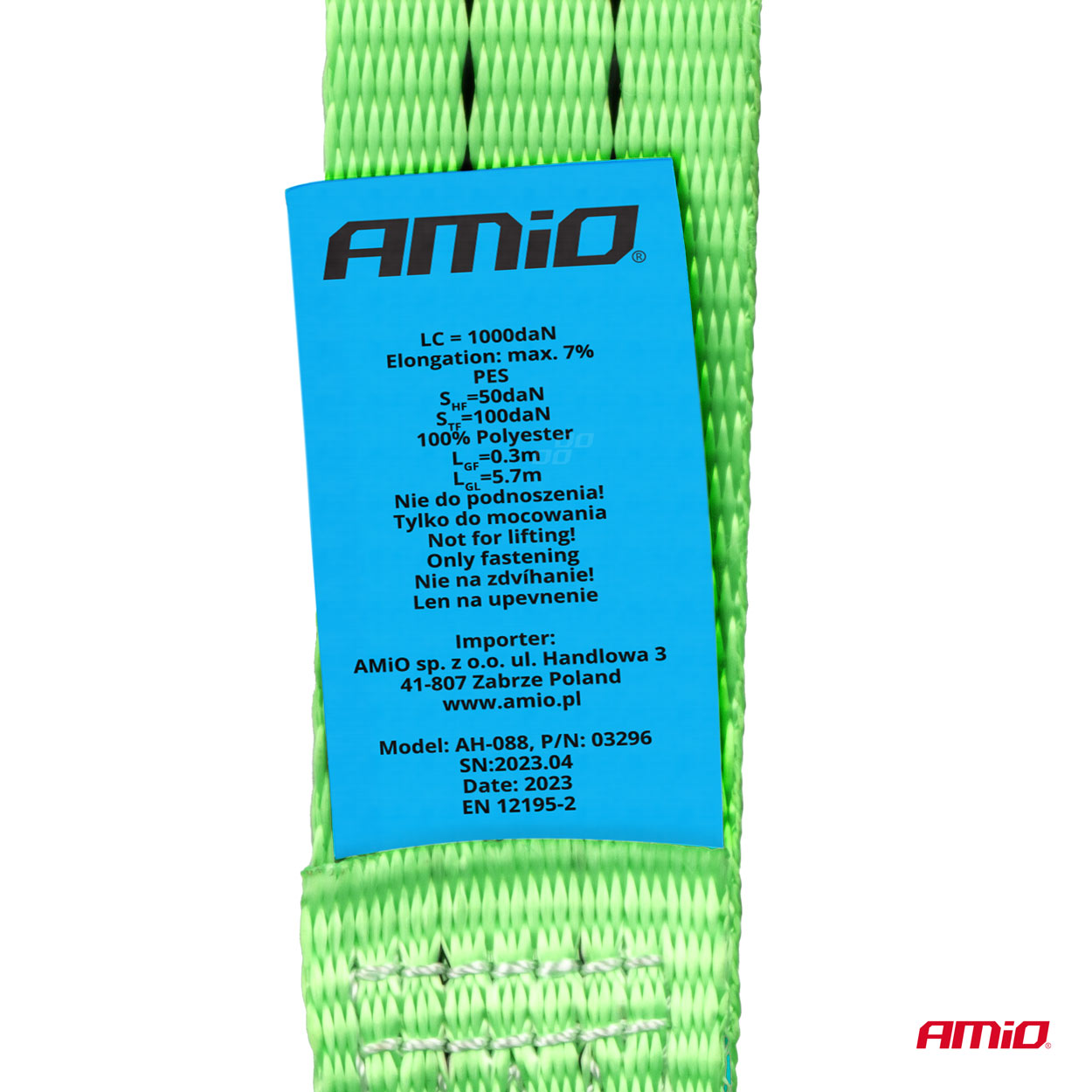 Cinta de amarre con tensor 2000kg 38mm 6m AMIO - detalle 6