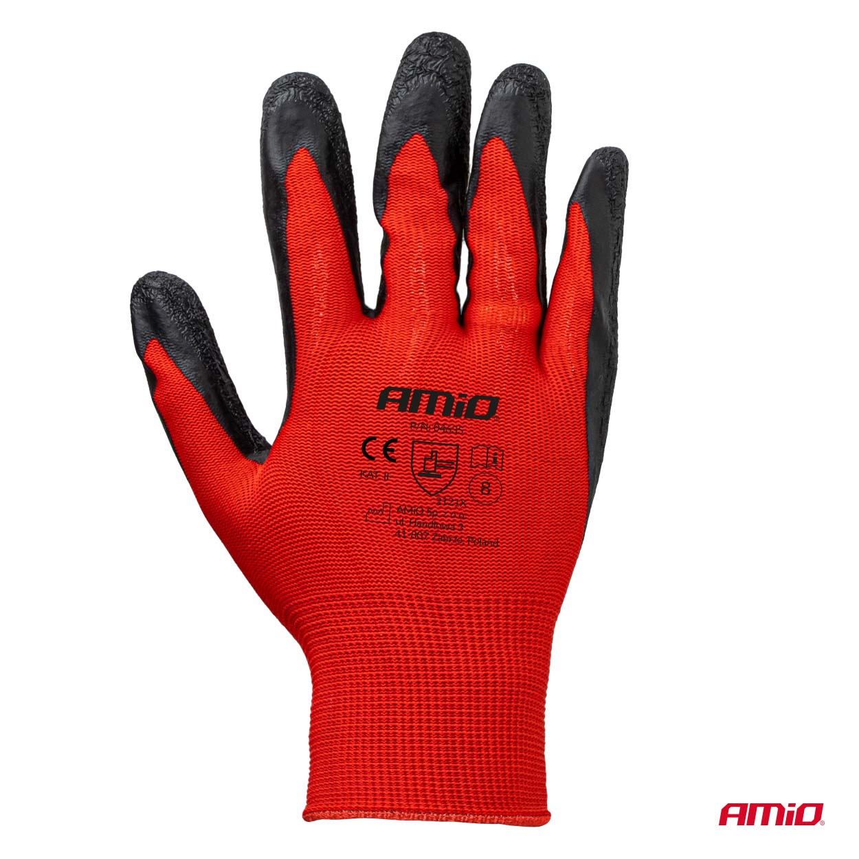 Guantes de seguridad recubiertos de látex PE, 4 unidades, talla 8 (2 pares), 2121X 04635 AMIO - detalle 7